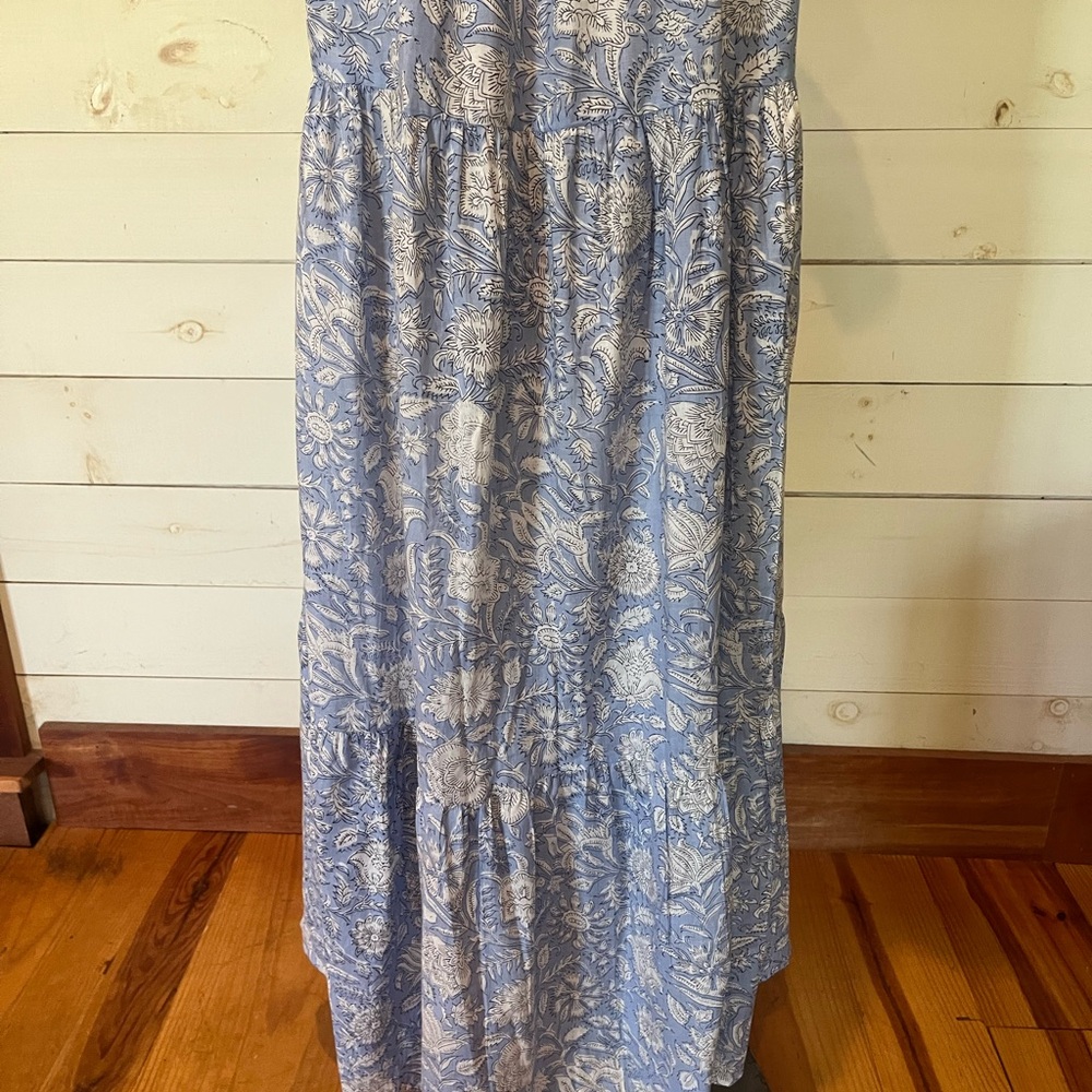 Marea Block Print Tiered Maxi Dress - Picture 5 of 10